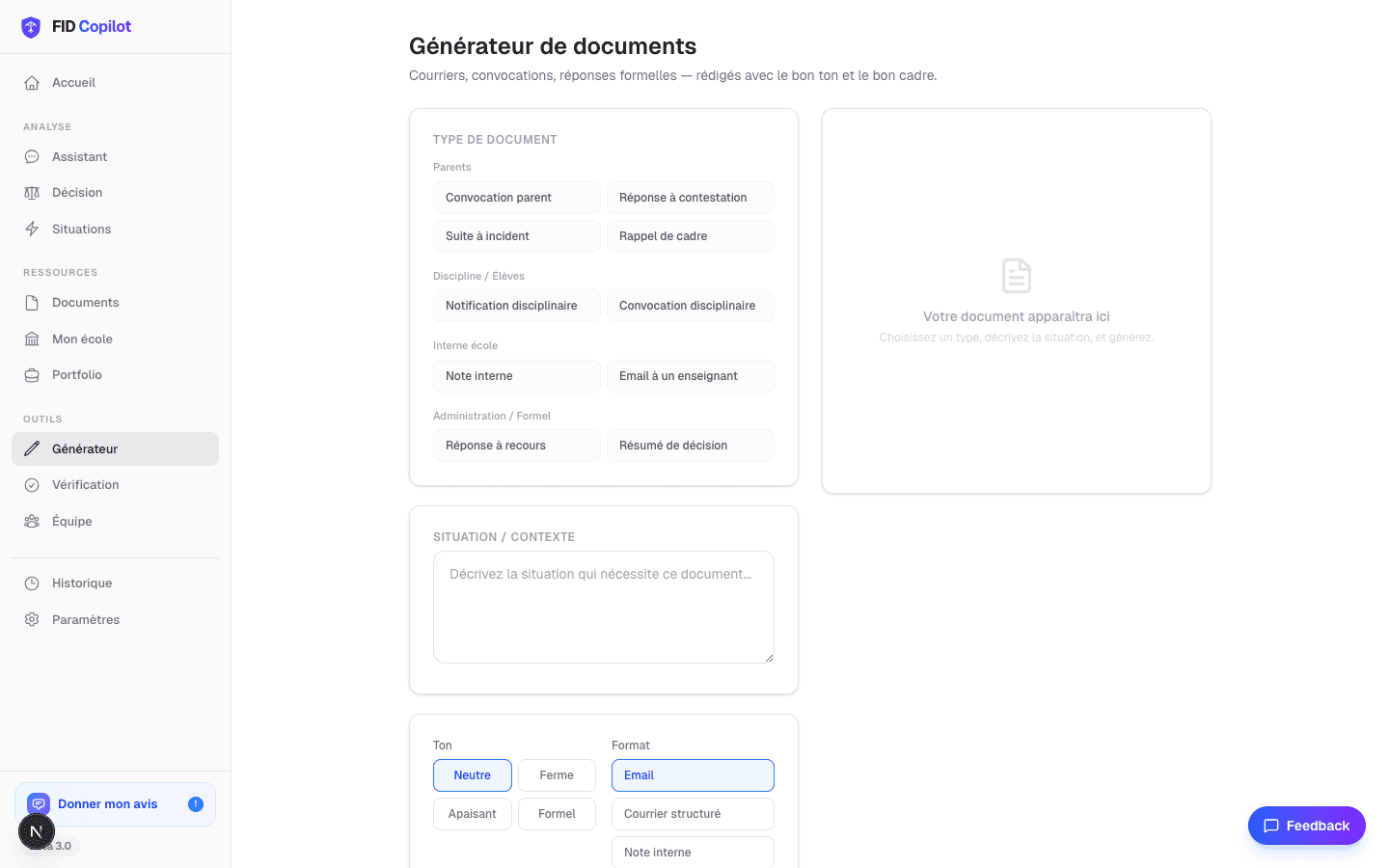 Générateur de documents